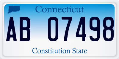 CT license plate AB07498