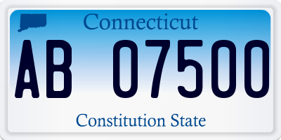 CT license plate AB07500