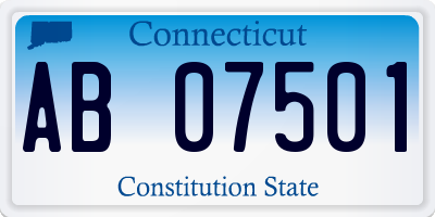 CT license plate AB07501