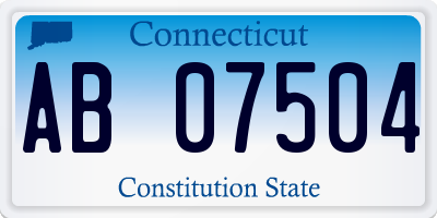 CT license plate AB07504