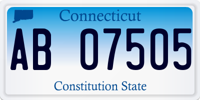 CT license plate AB07505