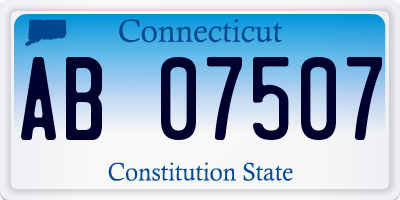 CT license plate AB07507