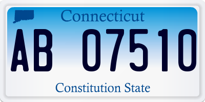 CT license plate AB07510