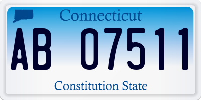 CT license plate AB07511