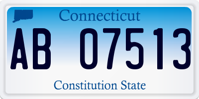 CT license plate AB07513