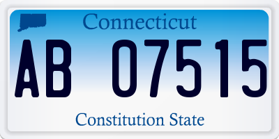 CT license plate AB07515