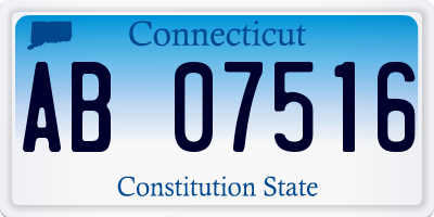 CT license plate AB07516