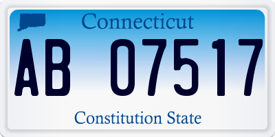 CT license plate AB07517