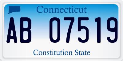 CT license plate AB07519