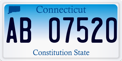 CT license plate AB07520