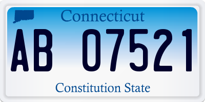 CT license plate AB07521