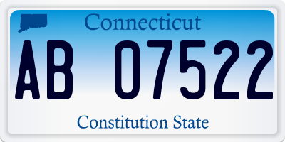 CT license plate AB07522