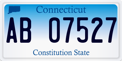 CT license plate AB07527