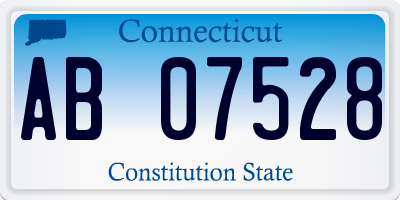 CT license plate AB07528