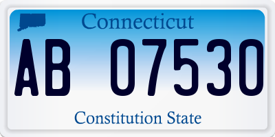 CT license plate AB07530