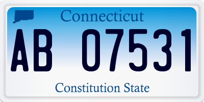 CT license plate AB07531