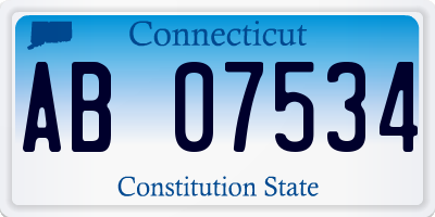 CT license plate AB07534