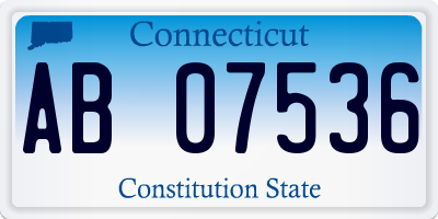 CT license plate AB07536