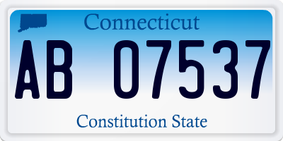 CT license plate AB07537