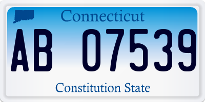 CT license plate AB07539