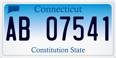 CT license plate AB07541