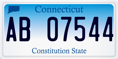 CT license plate AB07544