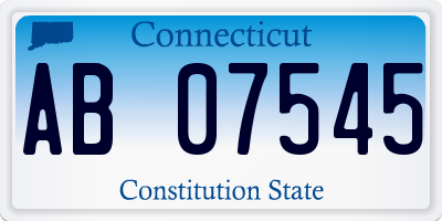 CT license plate AB07545