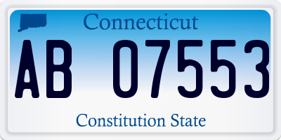 CT license plate AB07553