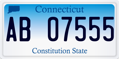 CT license plate AB07555