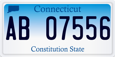 CT license plate AB07556