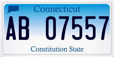 CT license plate AB07557