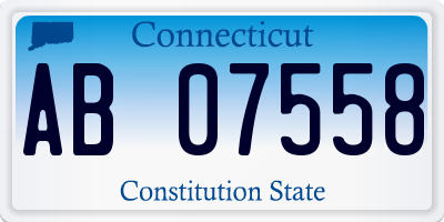 CT license plate AB07558