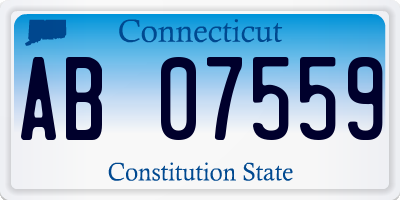 CT license plate AB07559