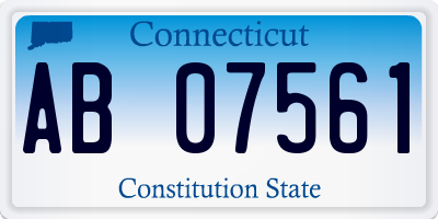 CT license plate AB07561