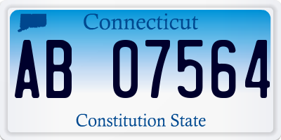 CT license plate AB07564