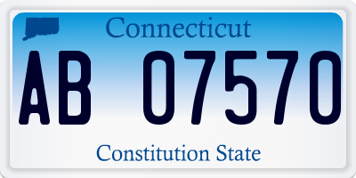 CT license plate AB07570