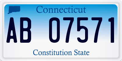 CT license plate AB07571