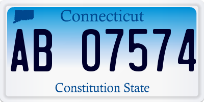 CT license plate AB07574