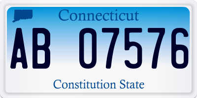 CT license plate AB07576