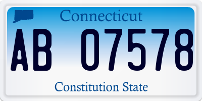 CT license plate AB07578