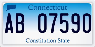 CT license plate AB07590