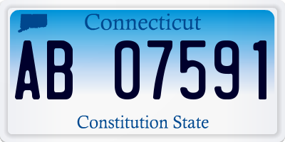 CT license plate AB07591