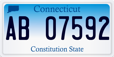 CT license plate AB07592