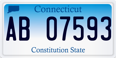 CT license plate AB07593