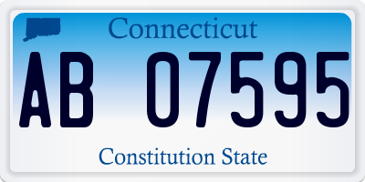 CT license plate AB07595