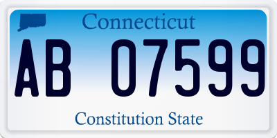 CT license plate AB07599