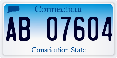 CT license plate AB07604