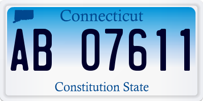 CT license plate AB07611