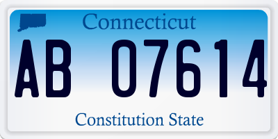 CT license plate AB07614