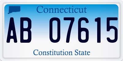 CT license plate AB07615